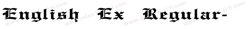 English Ex Regular字体转换